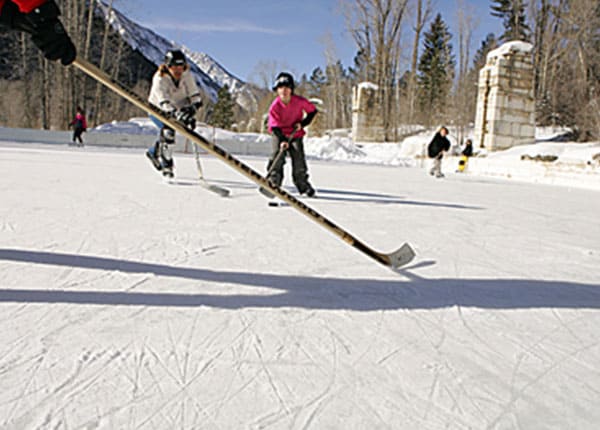 Marble ice rink