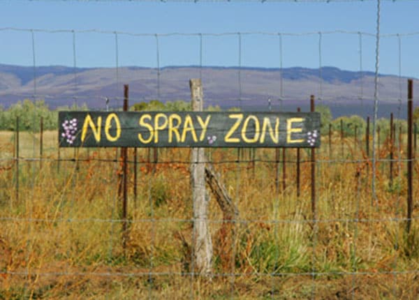 no spray zone