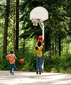 shooting hoops