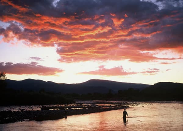 sun set fly fish