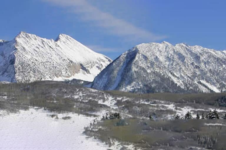 winter ragged mountains